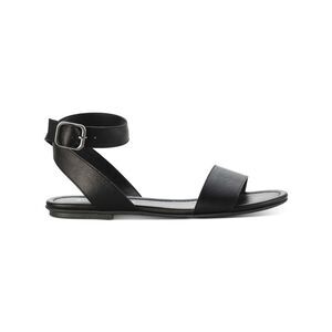 SUN STONE Womens Black Ankle Strap Miiah Round Toe Buckle Sandals 6 M
